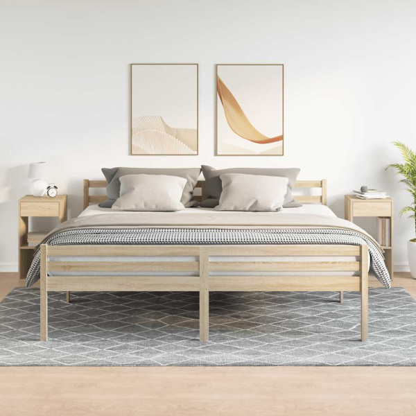 Mesas de cabeceira com gaveta 2pcs 35x34x66.5cm carvalho sonoma M 3