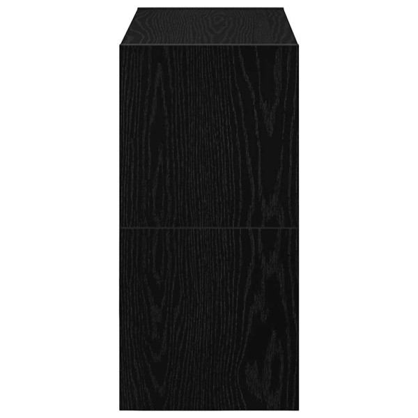 Zapateros 2 uds apilables roble negro 60x30x30.5 cm M 5