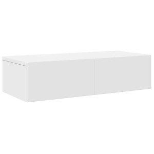 Prateleira parede c/ gavetas 60x26.5x15cm deriv. madeira branco H