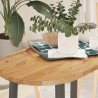 Tablero de mesa ovalado madera maciza de roble 80x40x2 cm 1