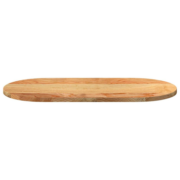 Tampo de mesa 80x40x2 cm carvalho maciça oval castanho-claro M 5
