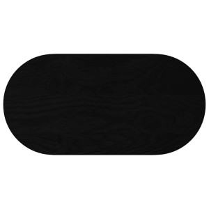 Tablero de mesa ovalado madera maciza de roble 80x40x4 cm H