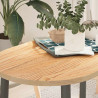 Tablero de mesa ovalado madera maciza de roble 100x50x2 cm 1