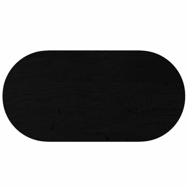 Tampo de mesa 120x60x4 cm carvalho maciça oval castanho-escuro M 2