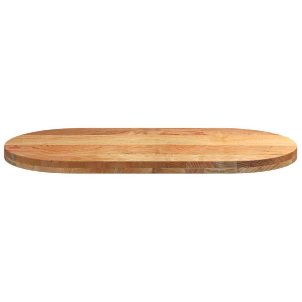 Tampo de mesa 100x50x4 cm carvalho maciça oval castanho-claro M 5