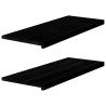 Soleiras da janela 2 pcs 100x40x2 cm carvalho castanho-escuro 1
