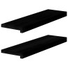 Soleiras da janela 2 pcs 70x20x2 cm carvalho castanho-escuro 1