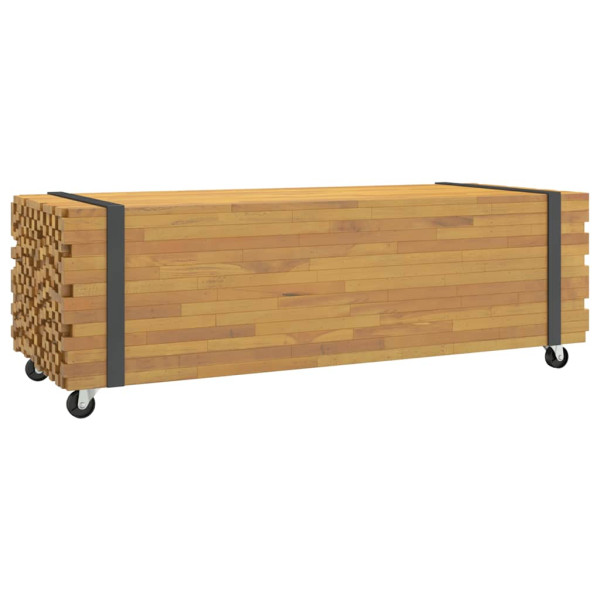 Mesa de centro madera maciza de teca 110x45x35 cm M 2