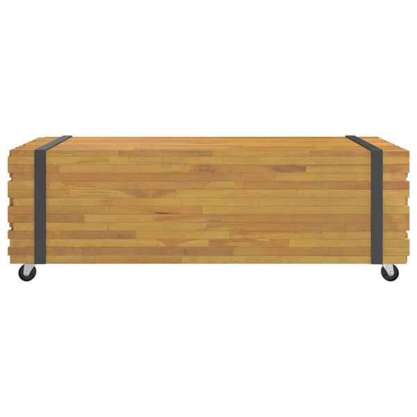 Mesa de centro madera maciza de teca 110x45x35 cm M 4