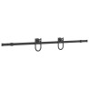 Kit de herrajes para puertas correderas acero negro 183 cm 4