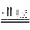 Kit de herrajes para puertas correderas acero negro 200 cm 5