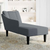 Chaise Lounge com apoio de braço direito veludo cinzento escuro 3