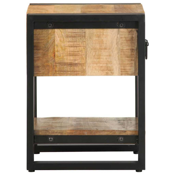 Mesita de noche madera maciza de mango 35x34x45 cm M 5