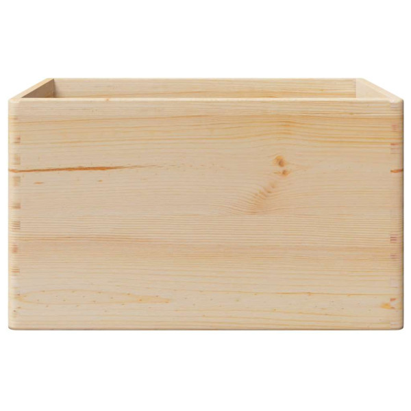 Caixa de madeira com pegas 40x30x23 cm pinho de madeira maciça M 4