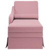 Chaise lounge c/ reforço/apoio de braços direito veludo rosa 4