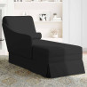 Chaise longue respaldo reposabrazos derecho terciopelo negro 3