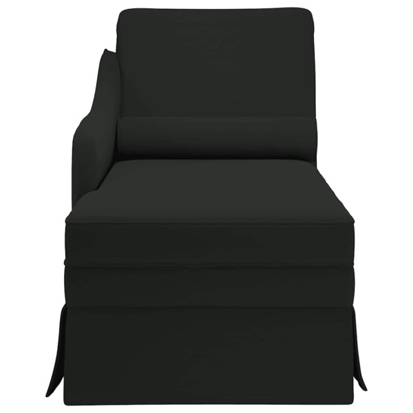 Chaise lounge c/ reforço/apoio de braços direito veludo preto M 4