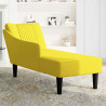 Chaise-longue com apoio de braço direito veludo amarelo 3