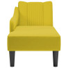 Chaise longue con reposabrazos derecho terciopelo amarillo 4