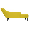Chaise-longue com apoio de braço direito veludo amarelo 5