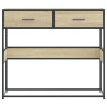 Mesa consola de madera de ingeniería roble Sonoma 90x35x80 cm 4