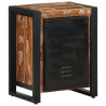 Mesilla de noche multicolor 40x30x51 cm madera maciza reciclada 2
