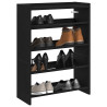 Mueble zapatero madera contrachapada negro 80x25x61.5 cm 1