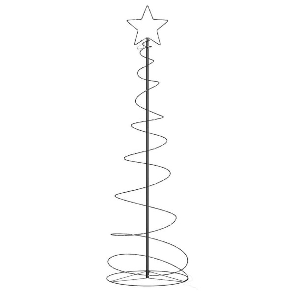 Cone de luz de árvore de Natal 120 LEDs brancos quentes 180 cm M 3