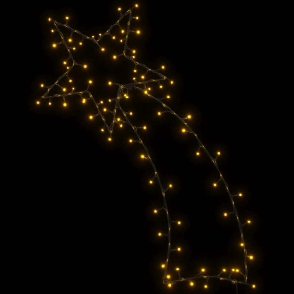 Luzes de Natal silhueta estrela cadente 115 LEDs branco quente M 5