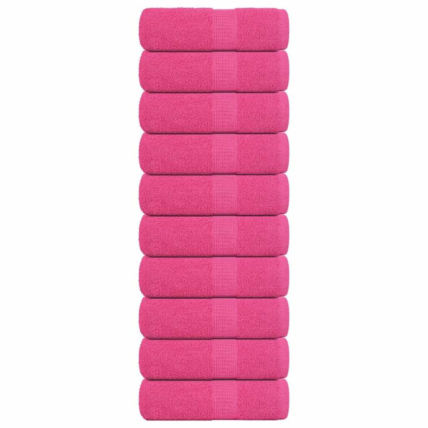 Toallas de Visita 10 piezas Rosa 30x50 cm 360 g/m² 100% Algodón D