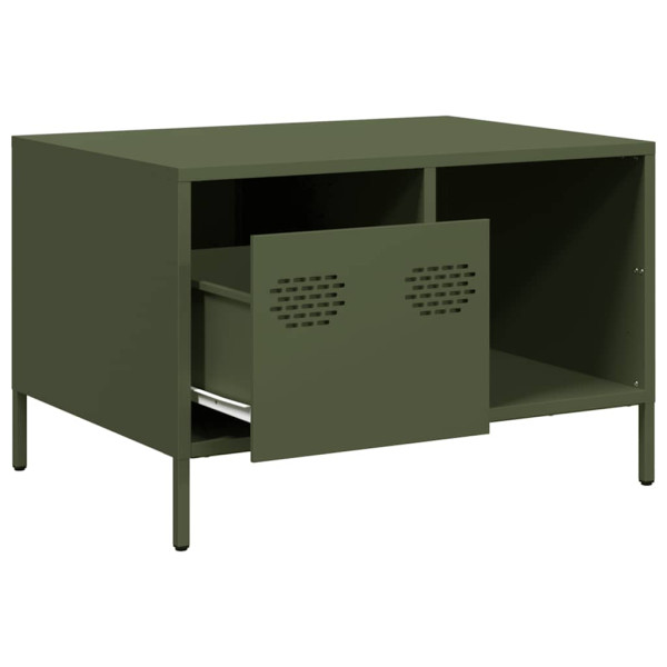 Mesa de centro acero laminado frío verde oliva 68.5x50x43.5cm M 5