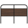 Cabecero de acero y madera de ingeniería marrón roble 135 cm 3