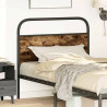 Cabeceira de cama 90 cm derivados madeira/aço carvalho fumado 2