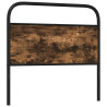 Cabecero de acero y madera de ingeniería roble ahumado 90 cm 5