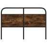 Cabecero de acero y madera de ingeniería roble ahumado 120 cm 3