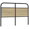 Cabecero de acero y madera de ingeniería roble Sonoma 120 cm 1