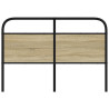 Cabecero de acero y madera de ingeniería roble Sonoma 120 cm 3