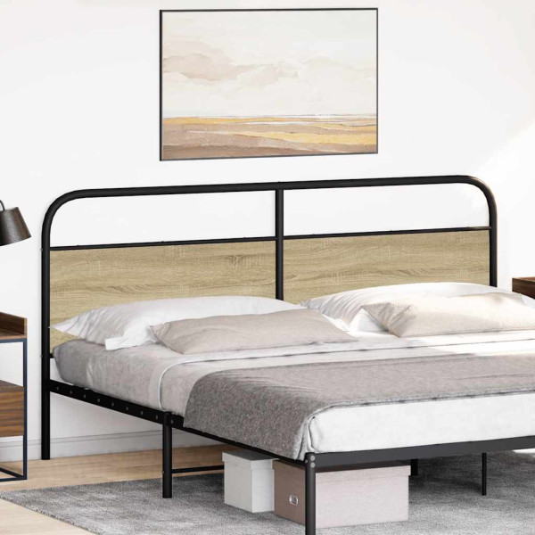 Cabeceira de cama 180 cm derivados madeira/aço carvalho sonoma M 2