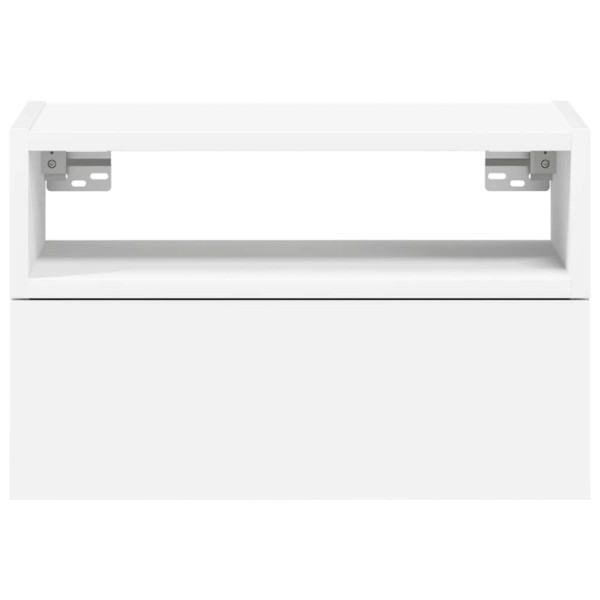 Mesas de cabeceira de parede 2 pcs 45x26x28.5 cm branco M 4
