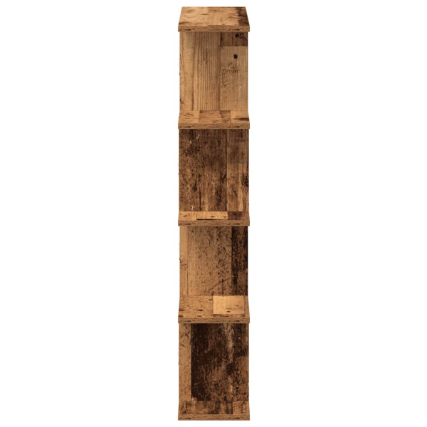 Estante cubo de pared 12 compartimentos madera envejecida M 5