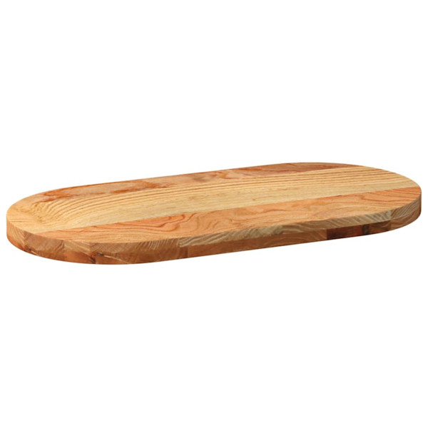 Tampo de mesa 80x40x4 cm carvalho maciça oval castanho-claro M 4