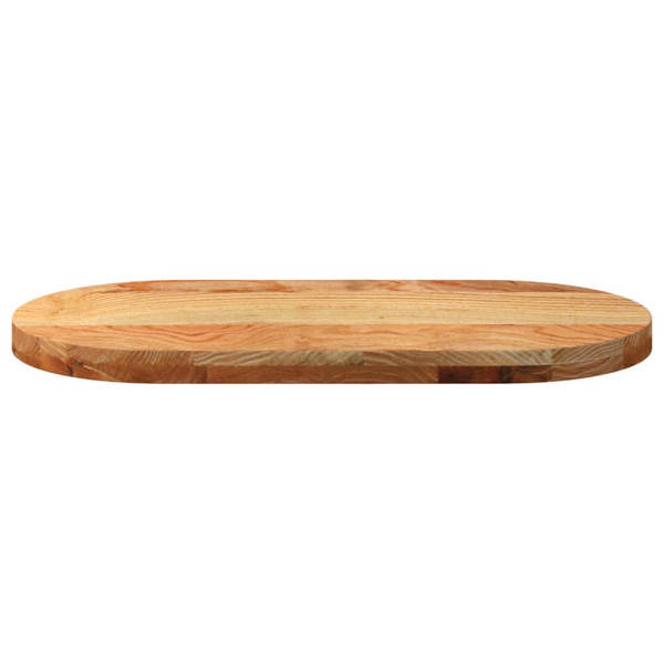 Tablero de mesa ovalado madera maciza de roble 80x40x4 cm M 5