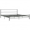 Estructura de cama de metal gris 180x200 cm 2