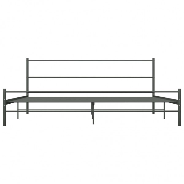 Estructura de cama de metal gris 180x200 cm M 3