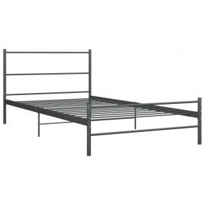 Estrutura de cama 100x200 cm metal cinzento H