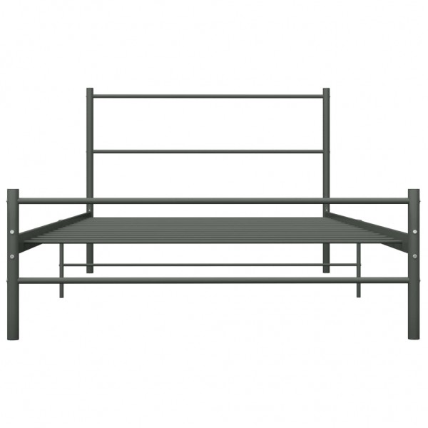 Estructura de cama de metal gris 100x200 cm M 3