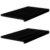Soleiras da janela 2 pcs 70x40x2 cm carvalho castanho-escuro 1