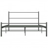 Estrutura de cama 120x200 cm metal cinzento 3