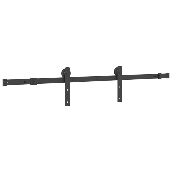 Kit de ferragens para porta deslizante 152 cm aço preto M 4