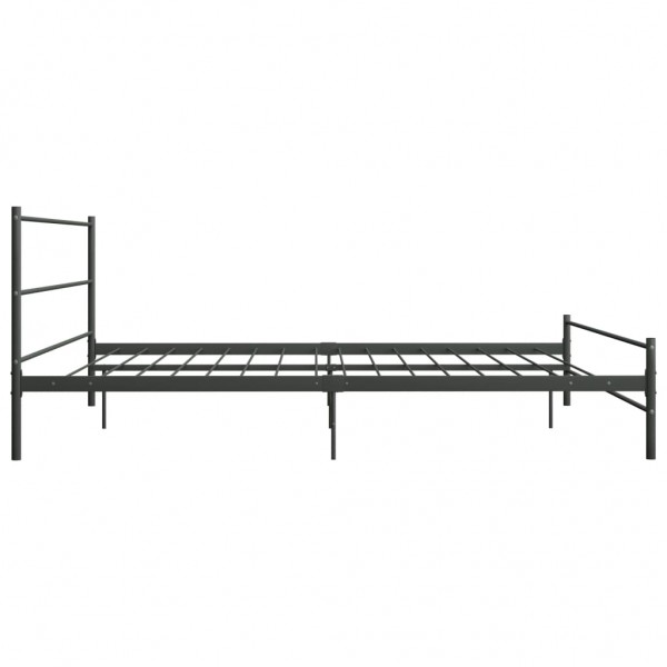 Estructura de cama de metal gris 200x200 cm M 4